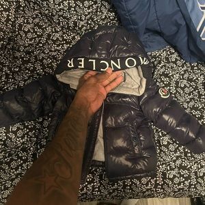 18-24 months moncler coat navy blue